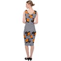 Pumpkin Heads With Hat Gray Sleeveless Pencil Dress View4