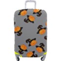 Pumpkin Heads With Hat Gray Luggage Cover (Large) View1