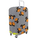 Pumpkin Heads With Hat Gray Luggage Cover (Large) View2