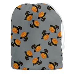 Pumpkin Heads With Hat Gray Drawstring Pouch (3xl) by TetiBright