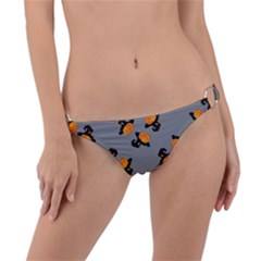 Pumpkin Heads With Hat Gray Ring Detail Bikini Bottom by TetiBright