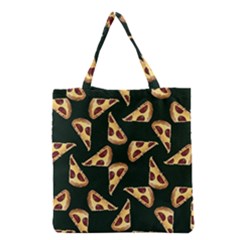 Pizza Slices Pattern Green Grocery Tote Bag by TetiBright