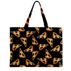 Pizza Slices Pattern Green Zipper Mini Tote Bag by TetiBright