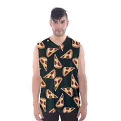 Pizza Slices Pattern Green Men s Basketball Tank Top by TetiBright