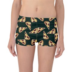 Pizza Slices Pattern Green Reversible Boyleg Bikini Bottoms by TetiBright