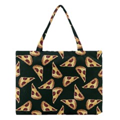 Pizza Slices Pattern Green Medium Tote Bag by TetiBright