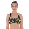 Pizza Slices Pattern Green Cross Back Sports Bra View1