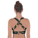 Pizza Slices Pattern Green Cross Back Sports Bra View2