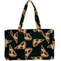 Pizza Slices Pattern Green Canvas Work Bag View1