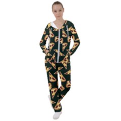 Pizza Slices Pattern Green Women s Tracksuit by TetiBright