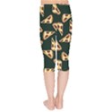 Pizza Slices Pattern Green Kids  Capri Leggings  View2