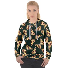 Pizza Slices Pattern Green Women s Overhead Hoodie by TetiBright