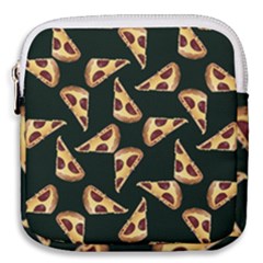 Pizza Slices Pattern Green Mini Square Pouch by TetiBright