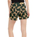 Pizza Slices Pattern Green Women s Runner Shorts View2