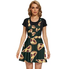 Pizza Slices Pattern Green Apron Dress by TetiBright