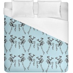 Jogging Lady On Blue Duvet Cover (king Size) by TetiBright