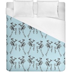 Jogging Lady On Blue Duvet Cover (california King Size) by TetiBright