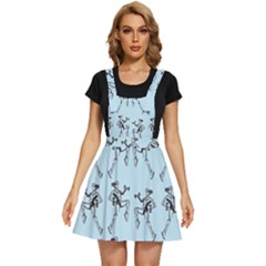 Jogging Lady On Blue Apron Dress by TetiBright