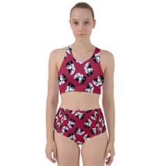 Theater Masks Burgundy Racer Back Bikini Set by TetiBright