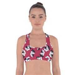 Theater Masks Burgundy Cross Back Sports Bra by TetiBright