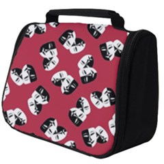 Theater Masks Burgundy Full Print Travel Pouch (big) by TetiBright