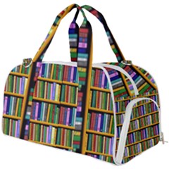 Books On A Shelf Burner Gym Duffel Bag by TetiBright