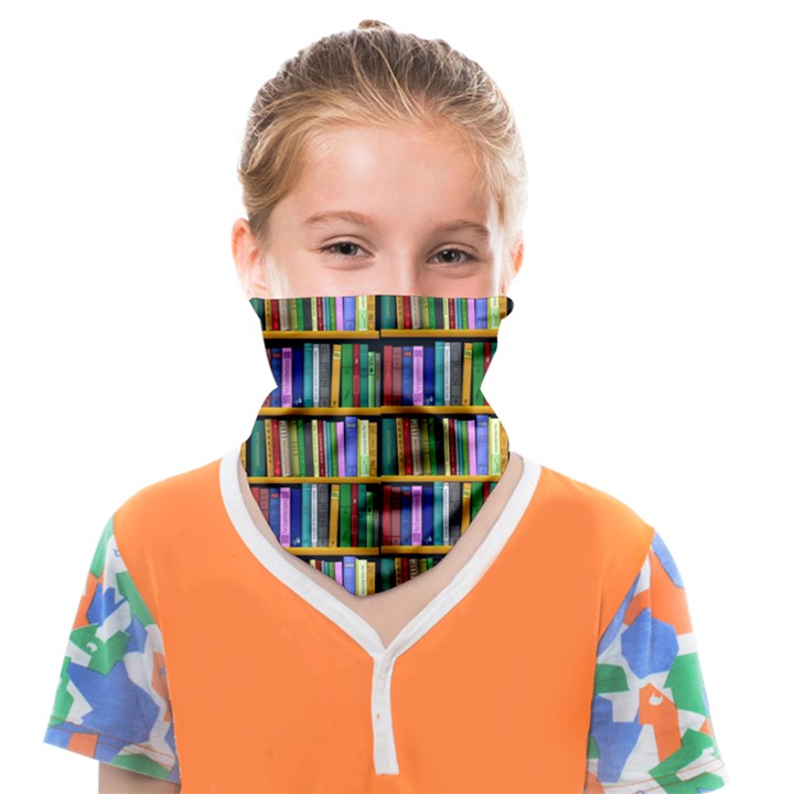 Books On A Shelf Face Covering Bandana (Kids)