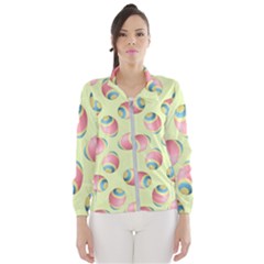 Colorful Easter Eggs Pattern Green Women s Windbreaker by TetiBright