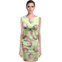 Colorful Easter Eggs Pattern Green Classic Sleeveless Midi Dress View1