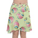 Colorful Easter Eggs Pattern Green Chiffon Wrap Front Skirt View1