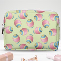 Colorful Easter Eggs Pattern Green Make Up Pouch (medium) by TetiBright