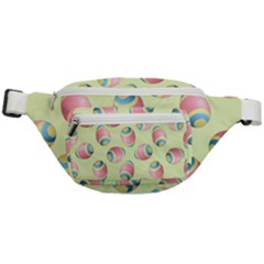 Colorful Easter Eggs Pattern Green Fanny Pack by TetiBright