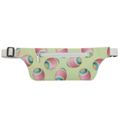 Colorful Easter Eggs Pattern Green Active Waist Bag by TetiBright