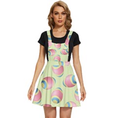 Colorful Easter Eggs Pattern Green Apron Dress by TetiBright