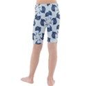 Blue Dolphins Pattern Kids  Mid Length Swim Shorts View2