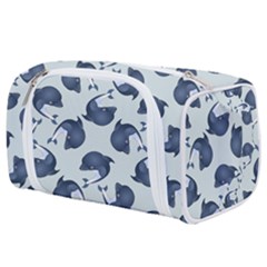 Blue Dolphins Pattern Toiletries Pouch by TetiBright