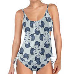 Blue Dolphins Pattern Tankini Set by TetiBright