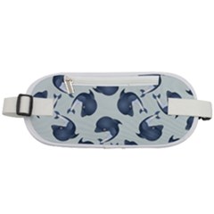 Blue Dolphins Pattern Rounded Waist Pouch by TetiBright