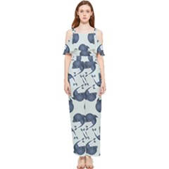 Blue Dolphins Pattern Draped Sleeveless Chiffon Jumpsuit by TetiBright