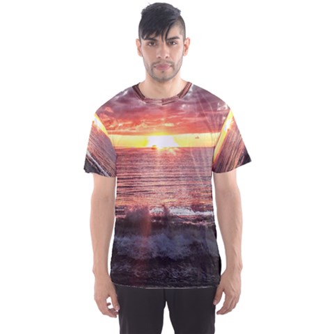 Tropical Sunset Men s Sport Mesh Tee by StarvingArtisan