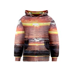 Tropical Sunset Kids  Pullover Hoodie by StarvingArtisan