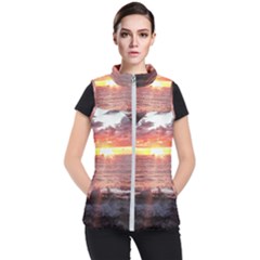 Tropical Sunset Women s Puffer Vest