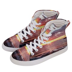 Tropical Sunset Men s Hi-top Skate Sneakers by StarvingArtisan