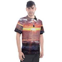 Tropical Sunset Men s Polo Tee by StarvingArtisan