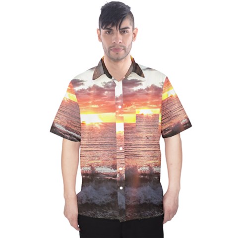 Tropical Sunset Men s Hawaii Shirt by StarvingArtisan