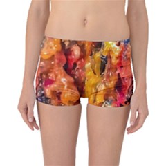 Multicolored Melted Wax Texture Boyleg Bikini Bottoms by dflcprintsclothing