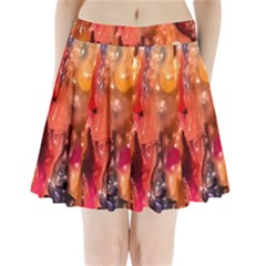 Multicolored Melted Wax Texture Pleated Mini Skirt by dflcprintsclothing