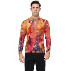 Multicolored Melted Wax Texture Men s Long Sleeve Rash Guard by dflcprintsclothing