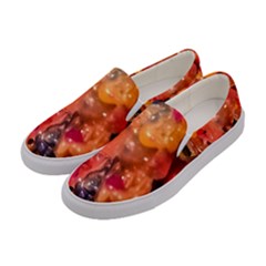 Multicolored Melted Wax Texture Women s Canvas Slip Ons by dflcprintsclothing