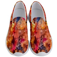 Multicolored Melted Wax Texture Men s Lightweight Slip Ons by dflcprintsclothing